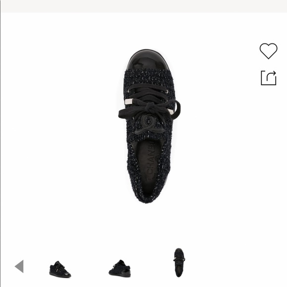 Chanel tweed lace-up sneakers - Picture 3 of 3